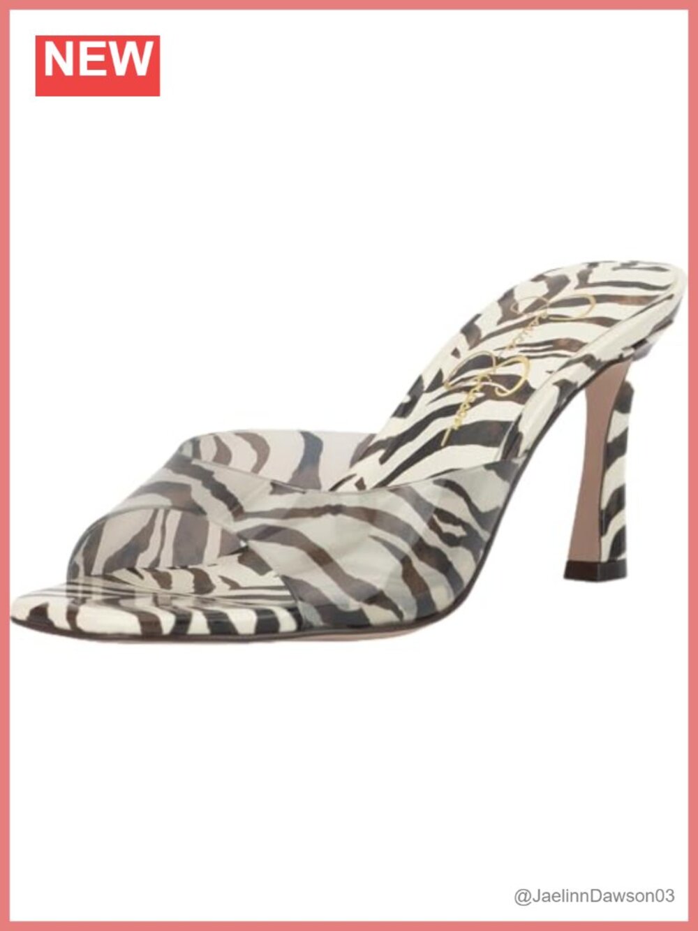 Stiletto Heel Slide Sandals Open Round Toe Slingback TPU Faux Leather Women's